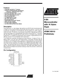 Datasheet AT89C1051U-12PC производства ATMEL