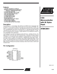 Datasheet AT89C2051-12PC производства ATMEL