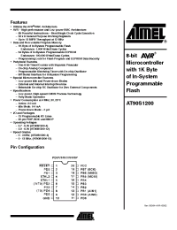 Datasheet AT90S1200-12PI производства ATMEL