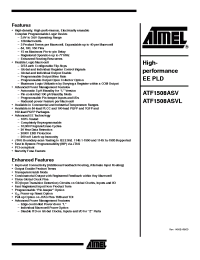 Datasheet ATF1508ASV manufacturer ATMEL