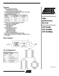 Datasheet ATF16V8B-10I manufacturer ATMEL