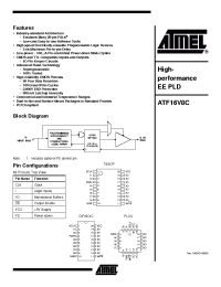 Datasheet ATF16V8C-7.5I manufacturer ATMEL