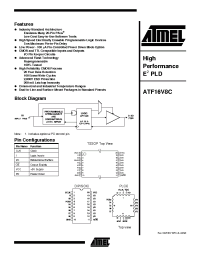Datasheet ATF16V8C-7PI manufacturer ATMEL