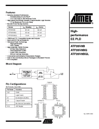 Datasheet ATF20V8B-25C manufacturer ATMEL