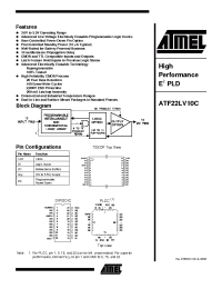 Datasheet ATF22LV10C-10JC manufacturer ATMEL