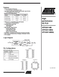 Datasheet ATF22V10B-25 manufacturer ATMEL