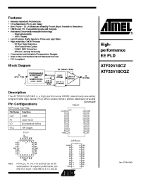 Datasheet ATF22V10CQZ-20C manufacturer ATMEL