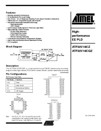 Datasheet ATF22V10CZ-15C manufacturer ATMEL