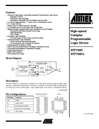 Datasheet ATF750C-10JC manufacturer ATMEL
