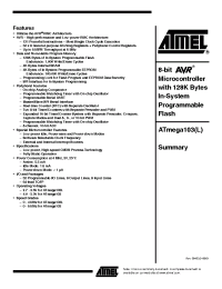 Datasheet ATmega103-6 manufacturer ATMEL