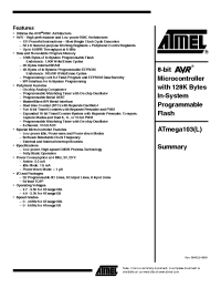 Datasheet ATmega103L-4 manufacturer ATMEL
