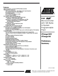 Datasheet ATMEGA165V-8MJ manufacturer ATMEL