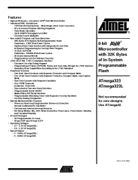 Datasheet ATmega323L-4AI manufacturer ATMEL