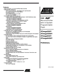 Datasheet ATmega325V-8MU manufacturer ATMEL