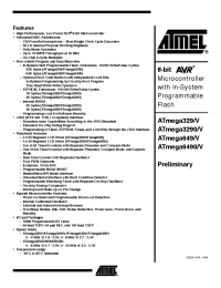 Datasheet ATmega329-16AI manufacturer ATMEL