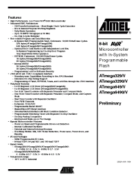 Datasheet ATmega329-16MI manufacturer ATMEL