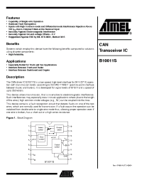 Datasheet B10011-MFPG1 manufacturer ATMEL