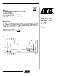 Datasheet T0980-TJS manufacturer ATMEL
