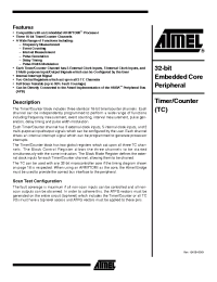 Datasheet TIMERCOUNTERTC manufacturer ATMEL