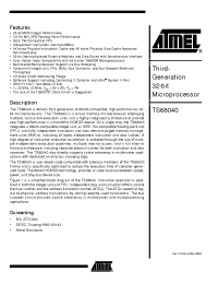 Datasheet TS68040VR25A manufacturer ATMEL