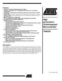 Datasheet TS68332MR1B/C20 manufacturer ATMEL