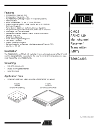 Datasheet TS68C429AMFB/C manufacturer ATMEL