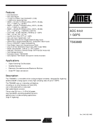 Datasheet TS8388BVGL manufacturer ATMEL