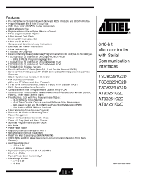 Datasheet TSC80251G2D-L16CE manufacturer ATMEL