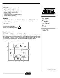Datasheet U2795B manufacturer ATMEL