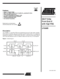 Datasheet U7006B-MLB manufacturer ATMEL