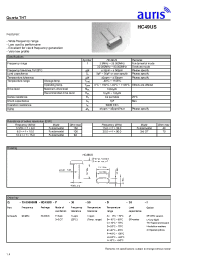 Datasheet HC49US производства Auris