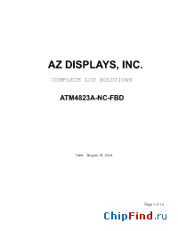 Datasheet ATM4823A производства AZ Displays