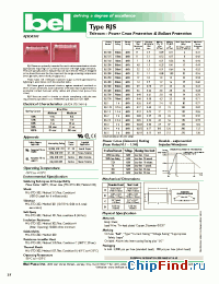 Datasheet RJS125 производства BEL Fuse