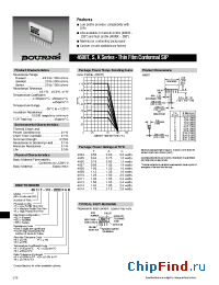 Datasheet 4604K-101-2222DBD manufacturer Bourns