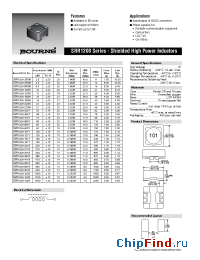Datasheet SRR1208-4R5M производства Bourns