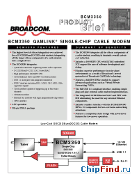 Datasheet BCM3350 производства Broadcom