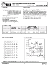 Datasheet BS616LV1615FC-70 производства BSI