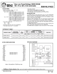 Datasheet BS616LV1622TI производства BSI