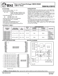 Datasheet BS616LV2015-55 производства BSI