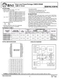 Datasheet BS616LV2016 производства BSI