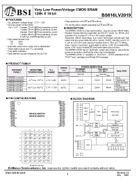 Datasheet BS616LV2019AC-55 производства BSI