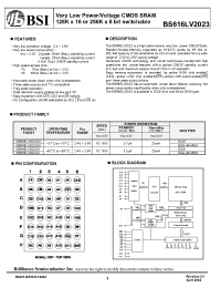 Datasheet BS616LV2023-10 производства BSI