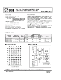 Datasheet BS616LV2025 производства BSI