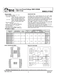 Datasheet BS62LV1024 производства BSI