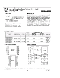 Datasheet BS62LV2005STC manufacturer BSI