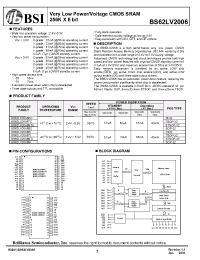 Datasheet BS62LV2006 производства BSI