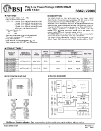 Datasheet BS62LV2008DIG70 manufacturer BSI