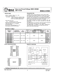 Datasheet BS62LV2563PI manufacturer BSI