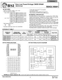 Datasheet BS62LV8001-55 manufacturer BSI