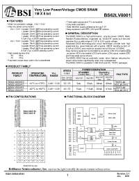 Datasheet BS62LV8001ECG70 manufacturer BSI